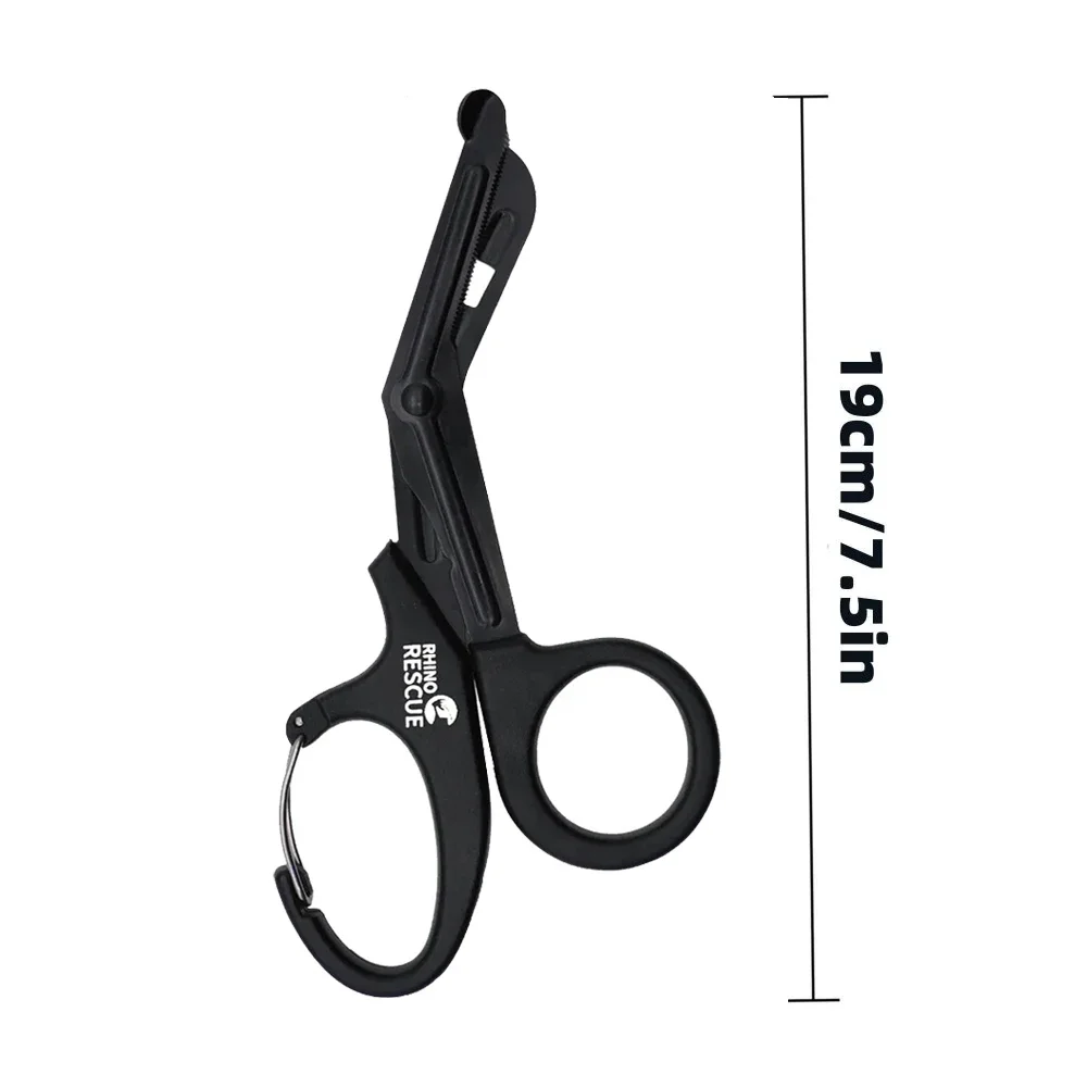 

Rhino Rescue Trauma Shears 7.5" Premium Stainless Steel Medical Emergency Scissors with Non-Stick Blades, Fluoride-Coated 1PC
