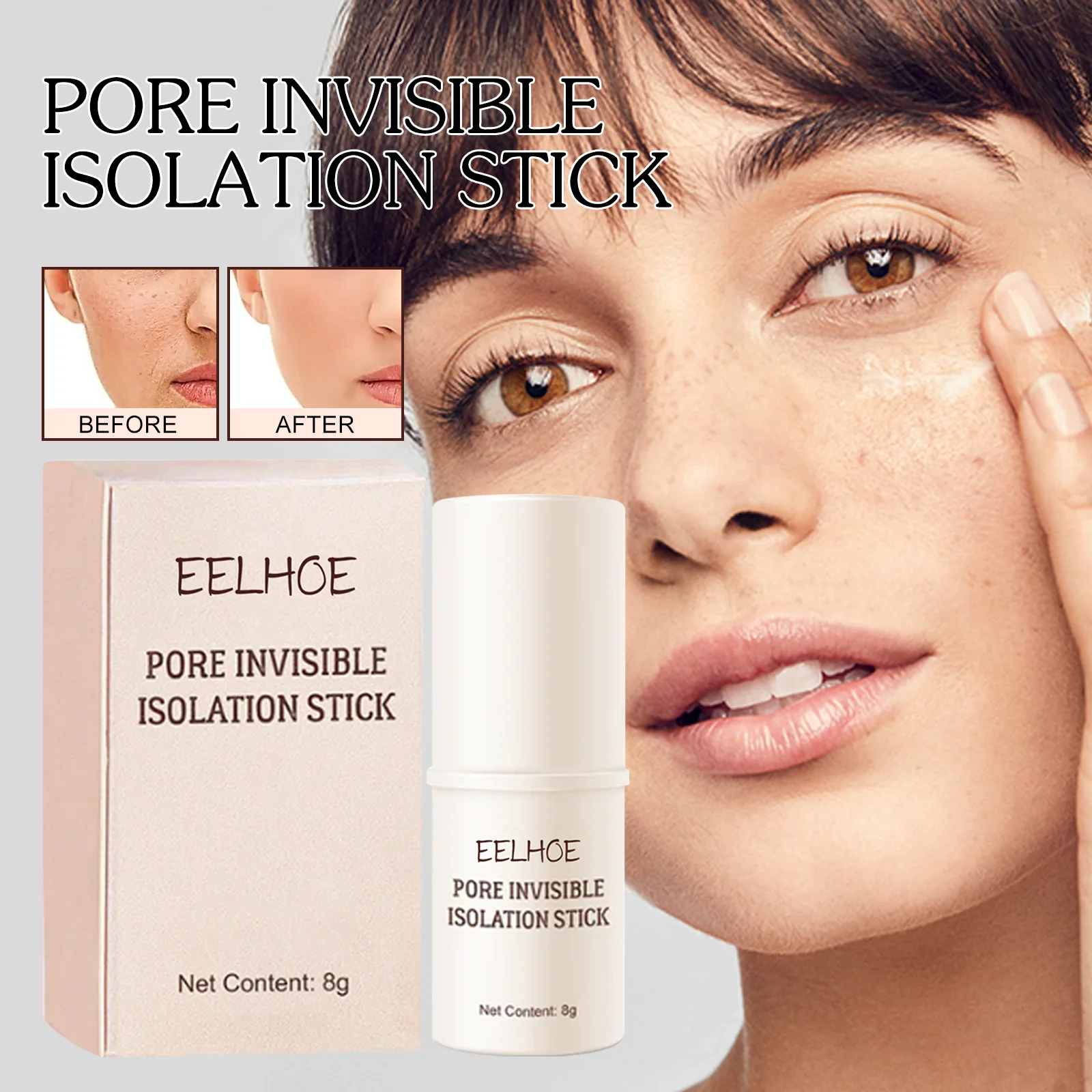 Barra de poros Invisible, tono de piel, incluso hidratante, Base facial, maquillaje, control de aceite, suave, resistente al agua, mate, corrector de poros Invisible