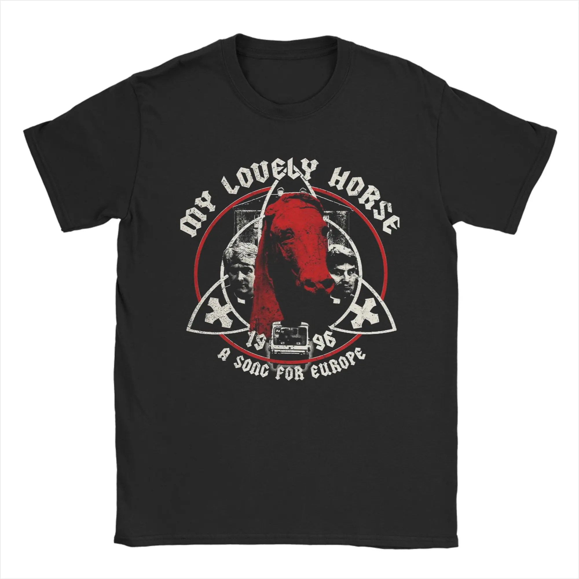 Father Ted My Lovely Horse T Shirts Men's  Pure Cotton Novelty T-Shirts Round Collar  Tee Shirt Short Sleeve Clothes Plus Size