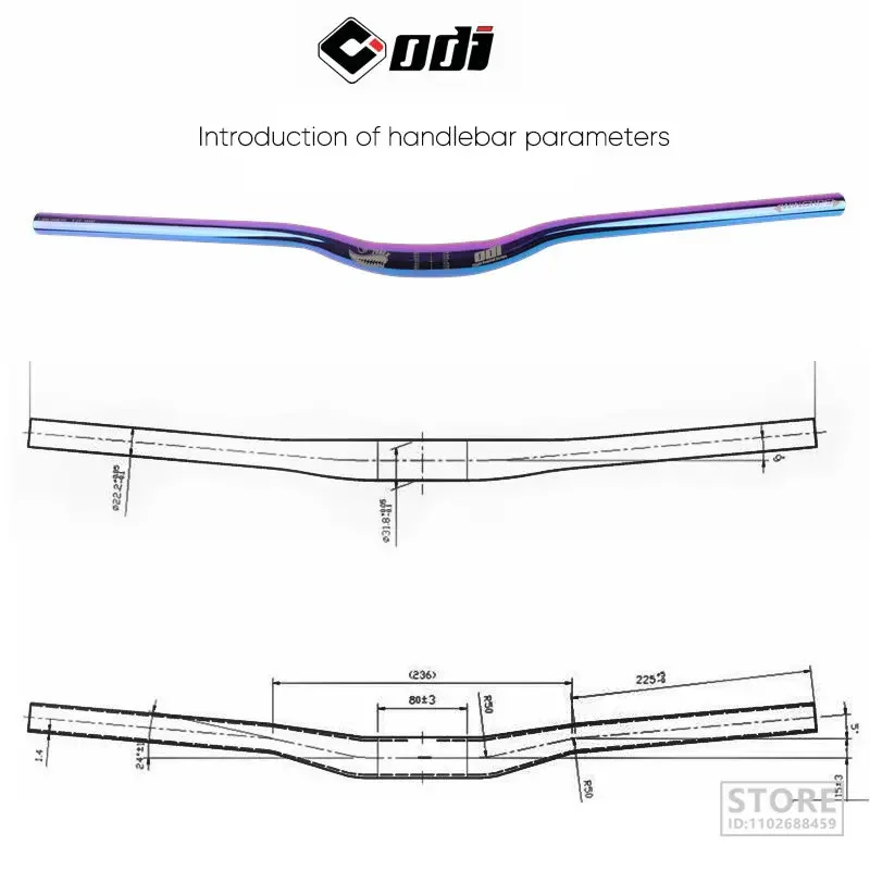 ODI Mountain Bike Handlebar 31.8mm 760mm XC AM DH Bicycle  High-Strength Aluminum Alloy MTB Riser Bar Cycling Parts