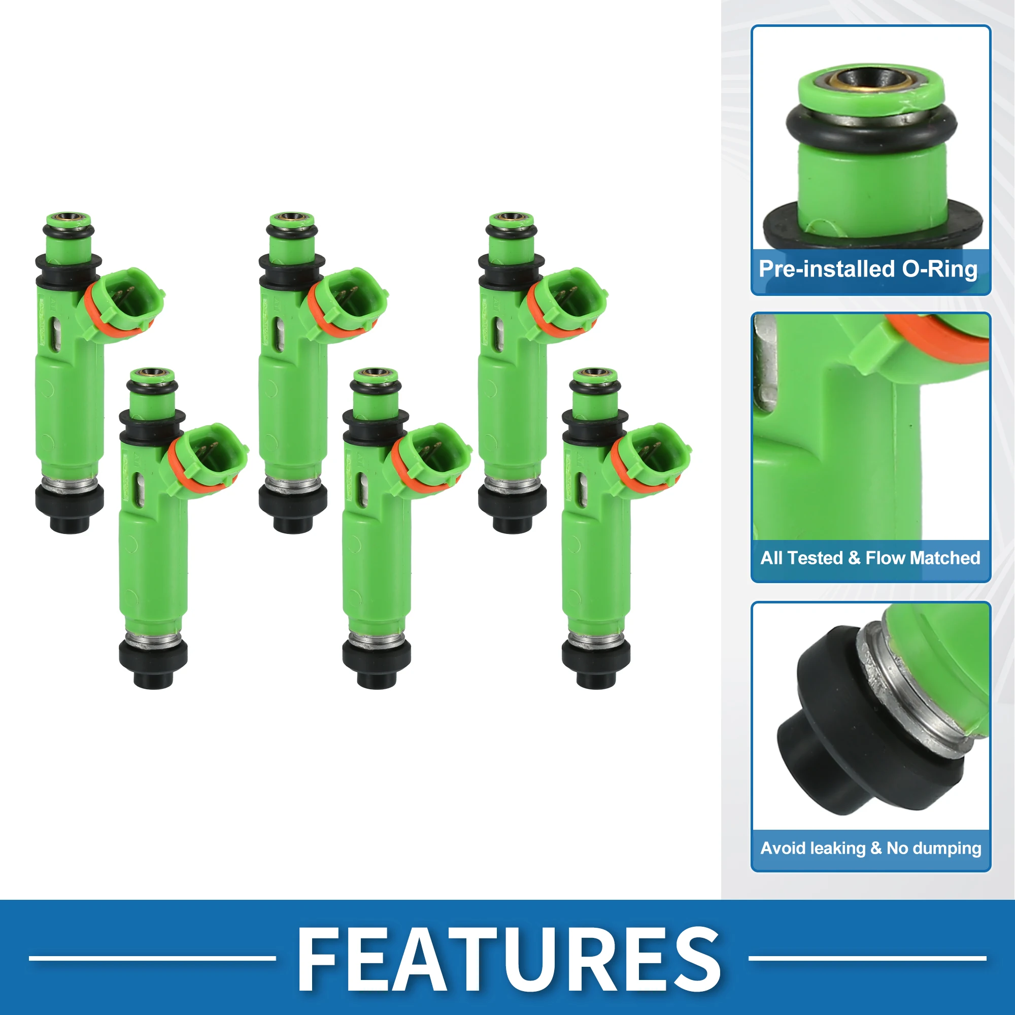 

Топливная форсунка UXCELL No MD332733 для Mitsubishi Montero Sport LS XLS 3.0L 97-01 6 шт.