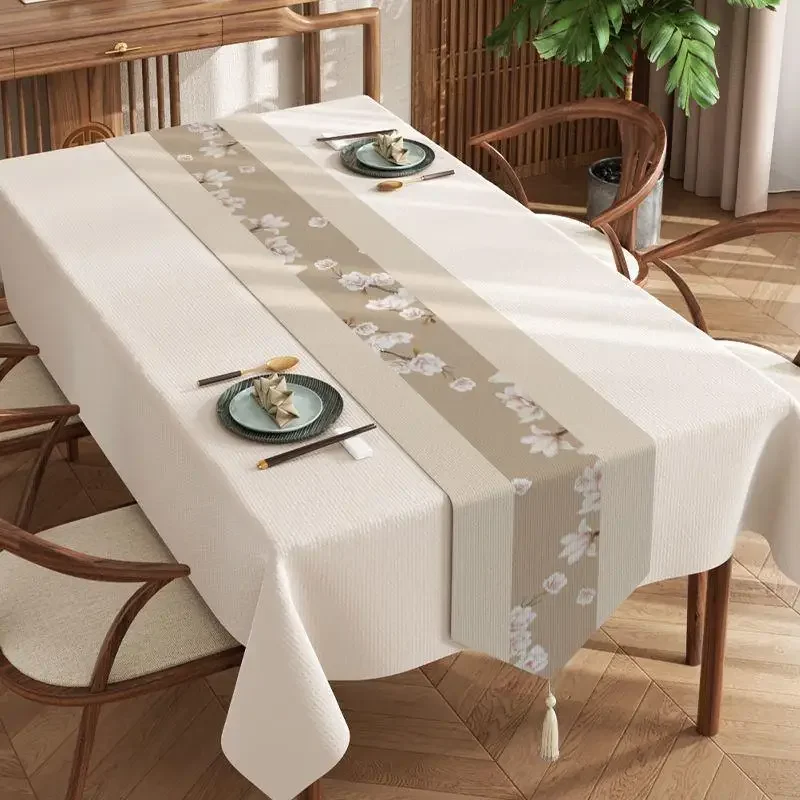 

80167 Table cloth waterproof, oil proof, and wash free PVCmesh red tablecloth, desk, student coffee table, table mat fabric art