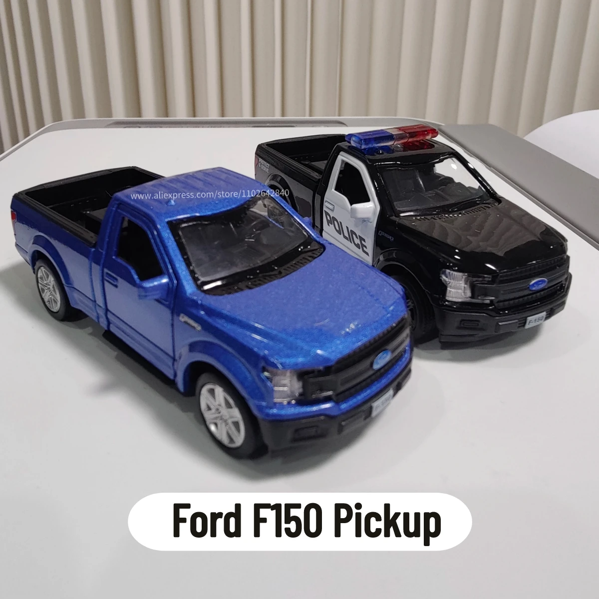 1/36 Ford F150 Pickup Truck Replica Car Model Scale Metal Diecast Miniature Pullback Vehicle Collection Xmas Gift Kid Boy Toy