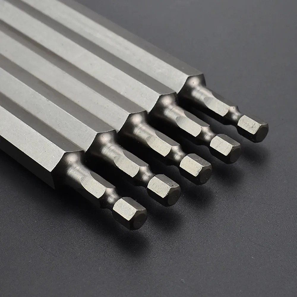Imagem -05 - Binoax 10 Peças Hex Cabeça Allen Chave Broca Bits Conjunto 50 100 150 mm Métrica Chave de Fenda Bits Ponta Magnética Hex Chave Soquete Bit