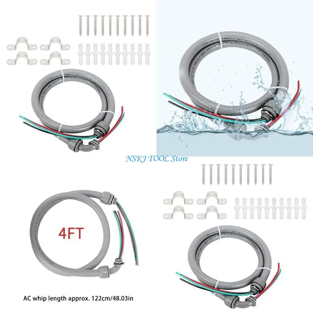 L8RC Nonmetallic Liquid Tight Flexible Electrical Conduit Power Whips Assembly