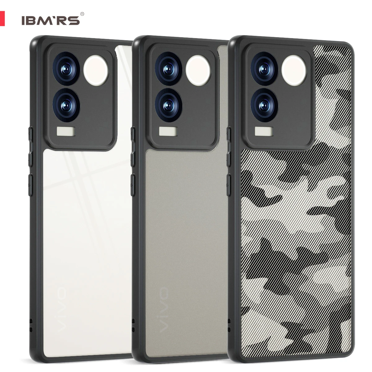 

IBMRS for Vivo T2 Pro Phone Case, Camouflage Shockproof Cover, PC+TPU Dual Layer Heavy Duty Armor