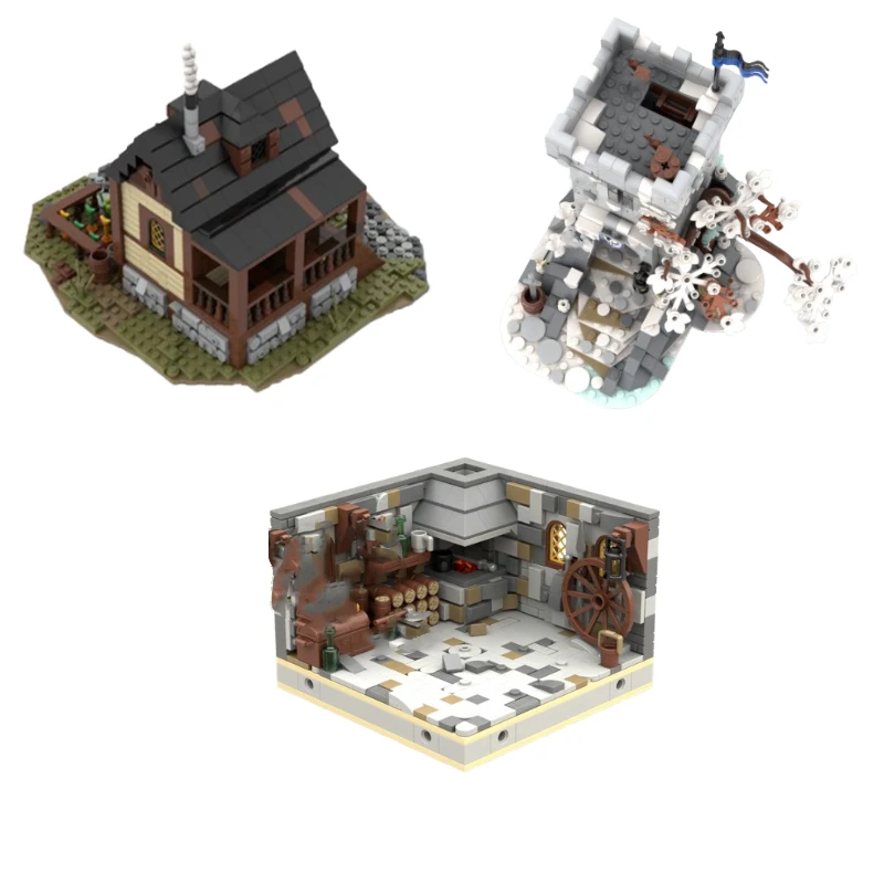 

32 spot MOC-114425 191292 98889 street view DIY small particle assembly building block puzzle toy model gift set ornaments