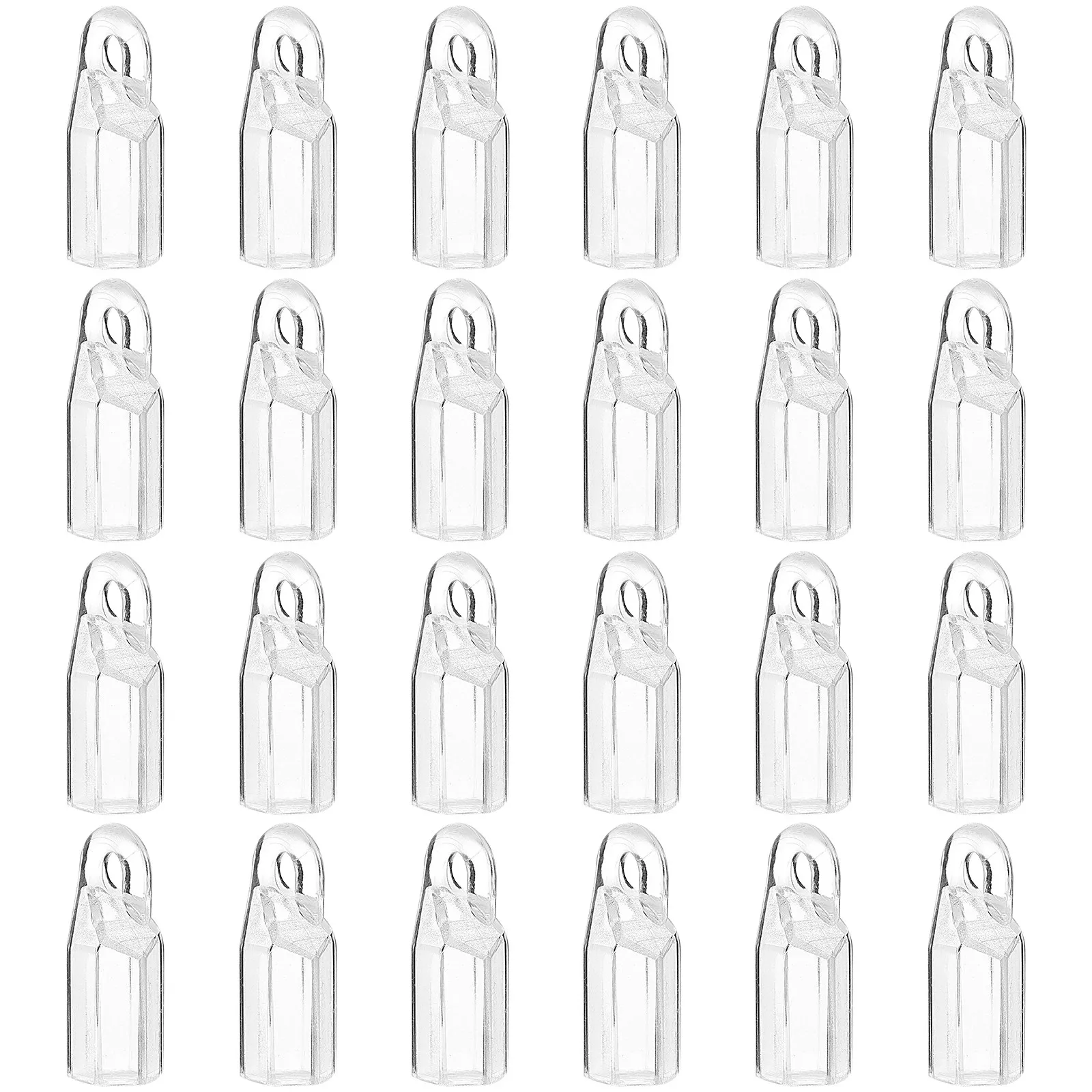 24Pcs PVC Blind Wand Hooks Clear Simple Design for Vertical Blinds Easy Match All Colors Fast Install Curtain Rod Hanger Blind