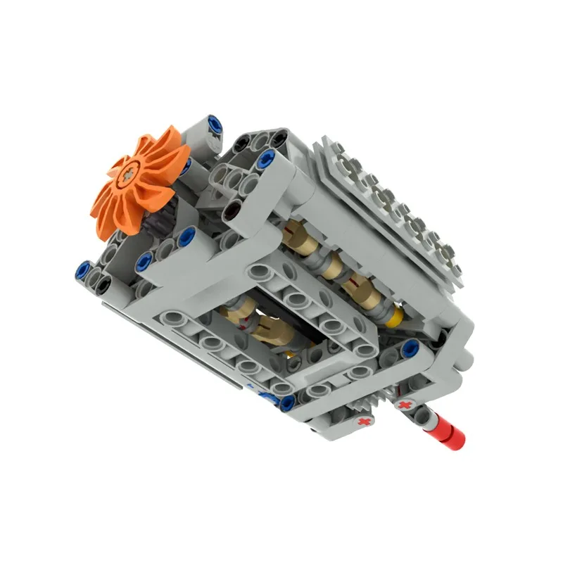 Kit de construcción de modelo de motor W16, bloques técnicos de partículas pequeñas con potencia mecánica, juguete educativo STEM DIY para niños y adultos