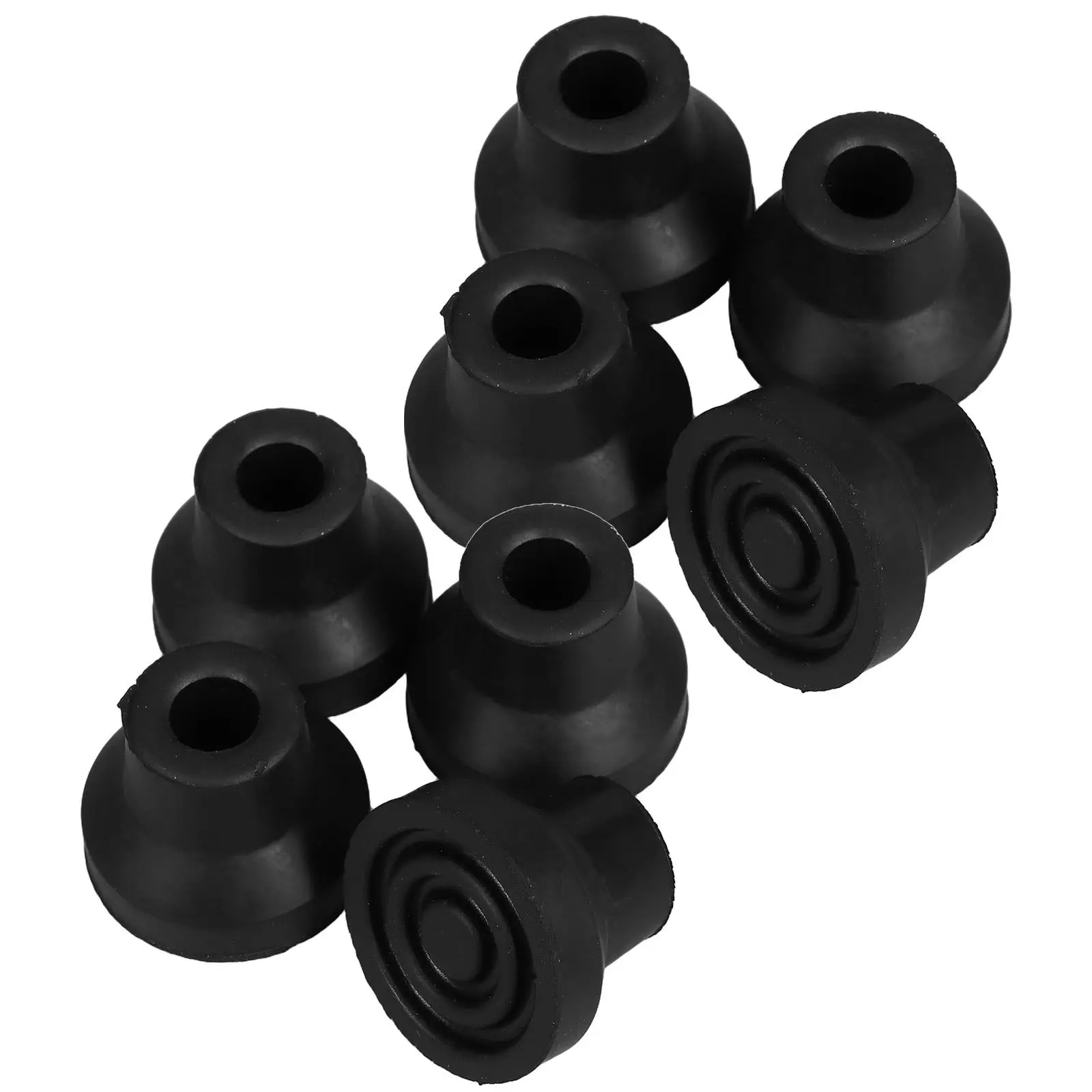 8Pcs Quad Cane Rubber Tips Replacement Walking Stick Caps Non Slip Rubber Tips for Crutch Feet Pads Stable Support for Walking