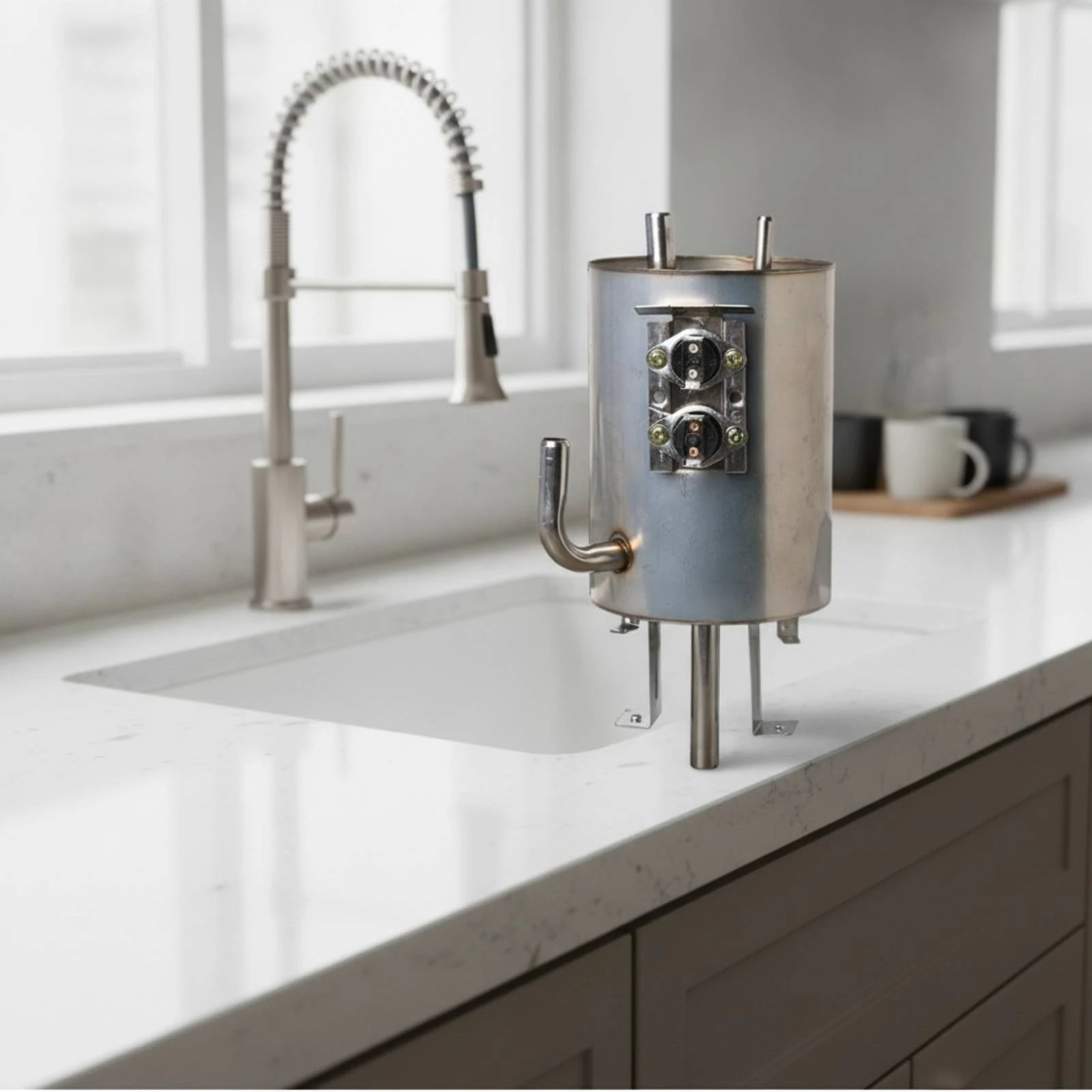 Water Dispenser Heating Tank Insulated Stainless Steel Heating Tank Cylindrical for Repair Technicians