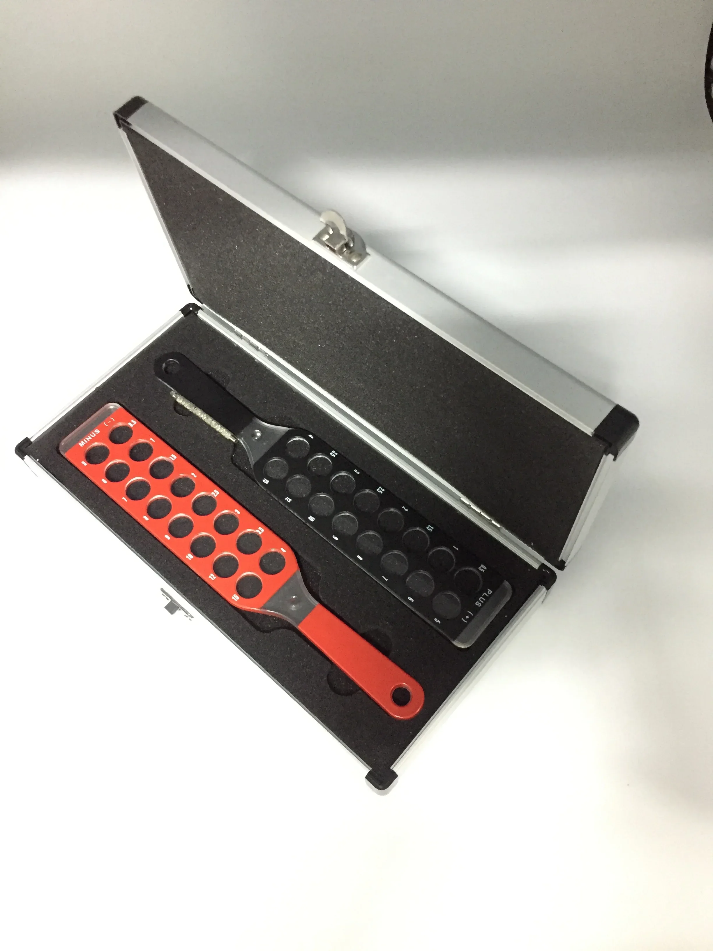 Retinoskopie-Rack-Linsen set hin die Optometría