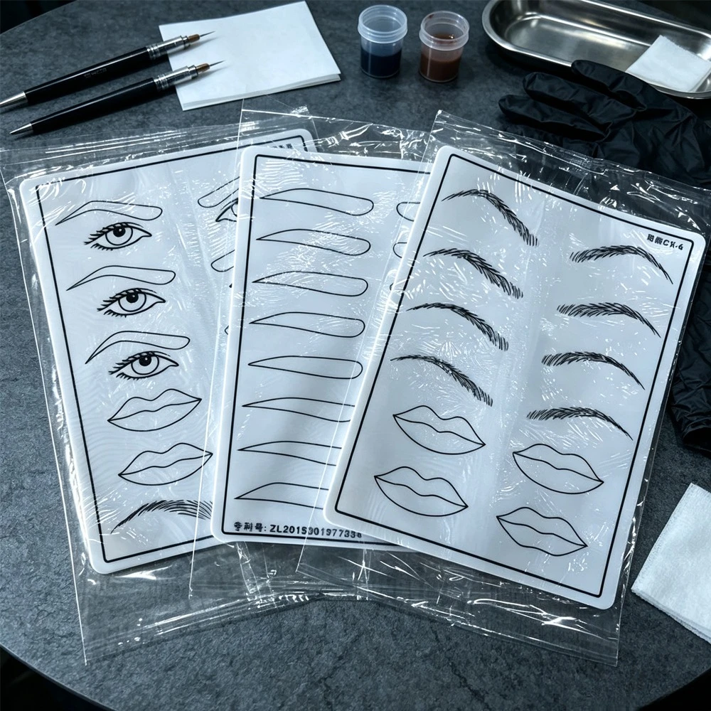 Microblading PMU Training Skin Tattoo Accessories 1pcs High Quality Tattoo Practice Skin Lips Eyebrow False Skin for