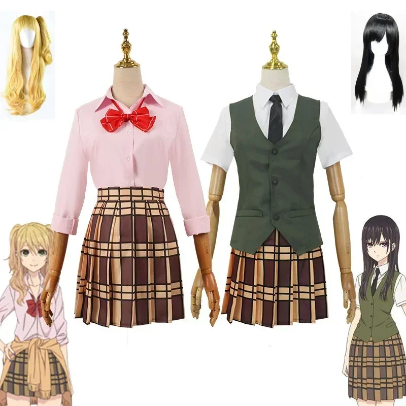 Anime Citrus Aihara Yuzu Suit  Aihara Mei Cosplay Costume Adult Women School Uniform Skirt Shirt Set Halloween Comic Con Outfit