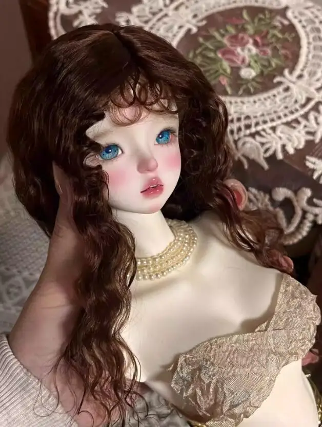 BJD Hair Vintage Small Roll Mohair, Cute 1/3 1/4 1/6 Doll Small Short Roll Wig