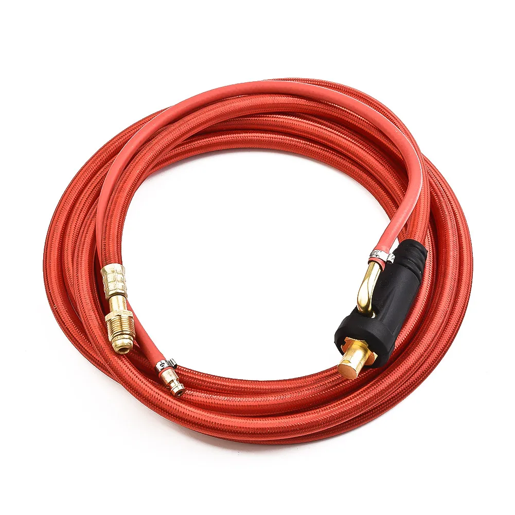 integrated-gas-electric-red-hose-for-wp26-tig-welding-torch-with-quick-connect-and-250a-capacity-for-argon-welding-tasks