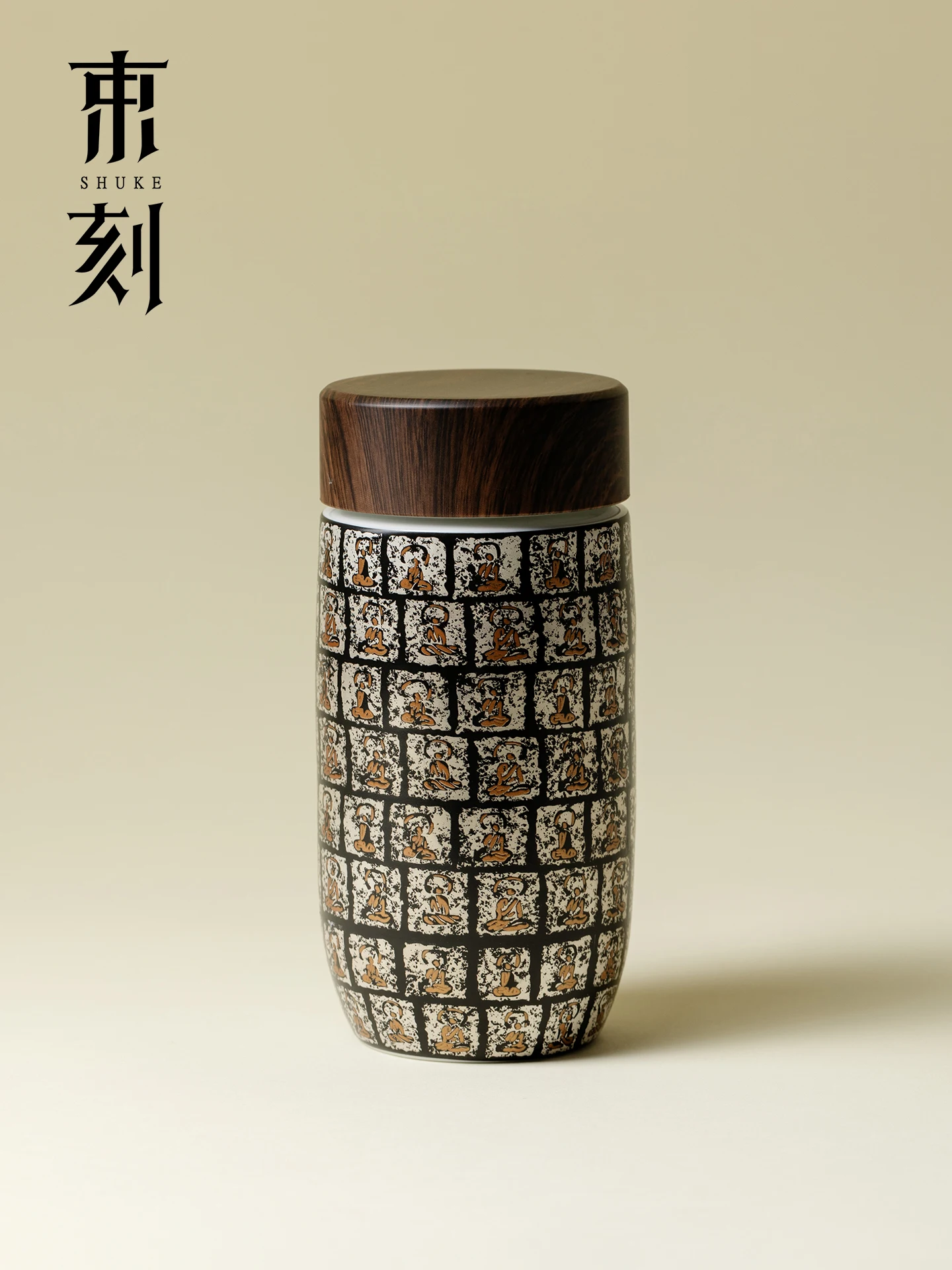 

Роскошная посеребренная портативная термокружка для мужчин, креативный подарок в культурном стиле Дунхуан с изображением тысячи Будд, с ситечком для чая...