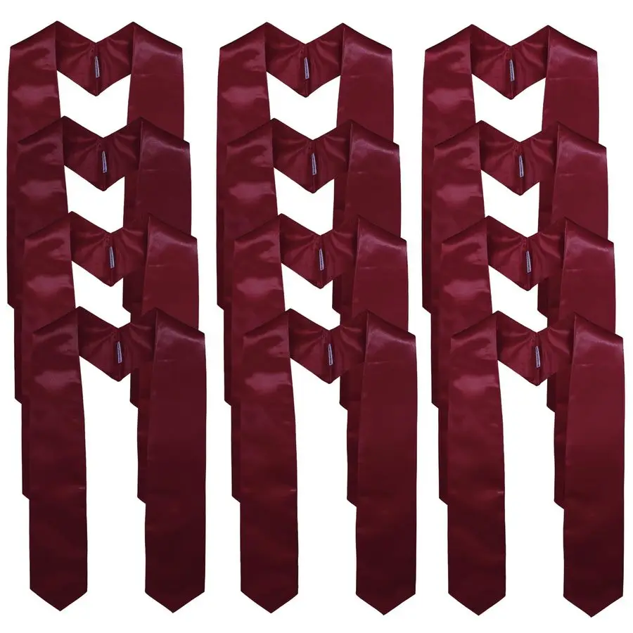 

12 Pieces 72 Inch Plain Graduation Stole Bulk Sublimation Blank Honor Graduation Sash Unisex Adult