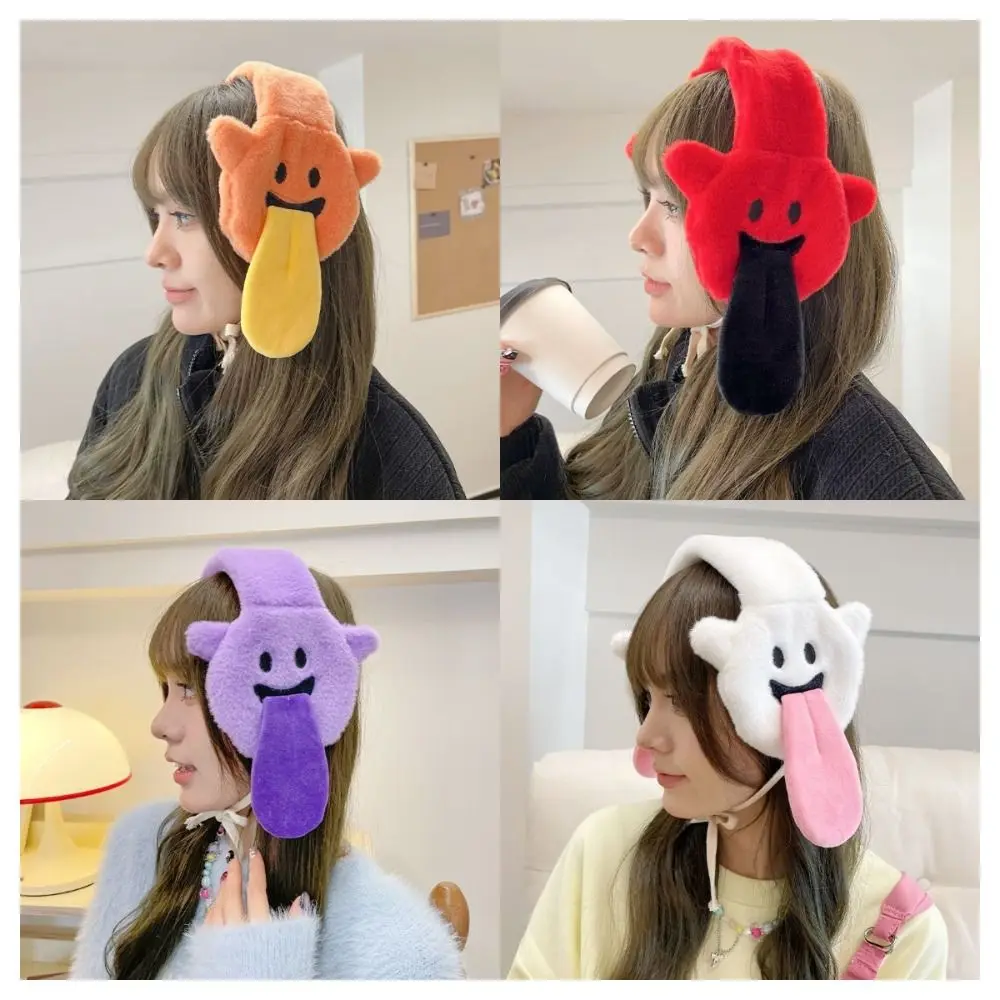 

Lightweight Cartoon Ghost Plush Earmuffs Thickened Warm Funny Ear Protection Ear Warmer Foldable Couple Halloween Gifts Kids