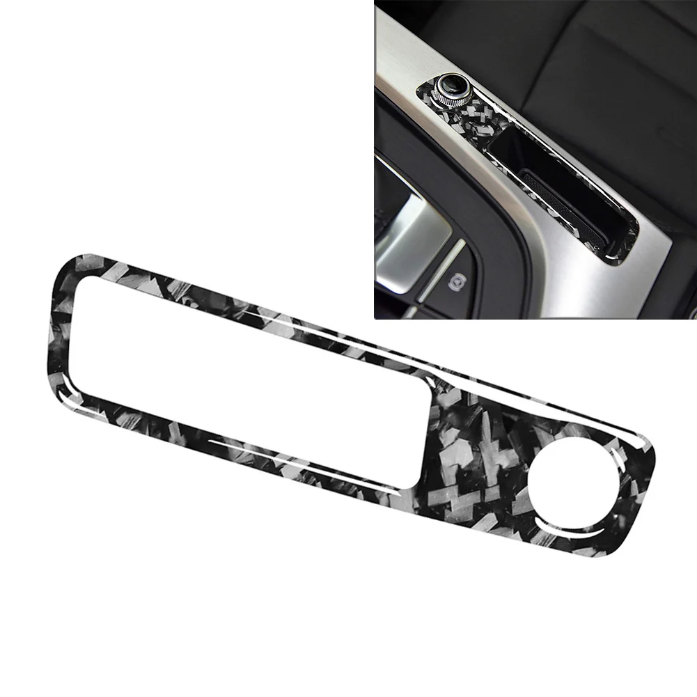 Stereo Volume Botton Trim Control Frame Cover Sticker LHD For Audi A4 B9 2016-2021 ABS Plastic Epoxy Coating Soft Forged Pattern