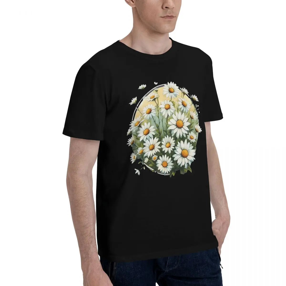 Daisy Floral Bouquet Campaign Champion Graphic Tshirt Vintage Fitness USA Size