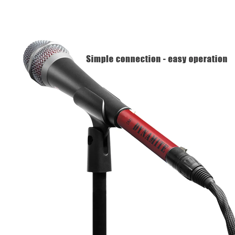 DM1 Dynamite Active In-Line Preamp Professional Dynamic Microphone Amplifier for Handheld Mic