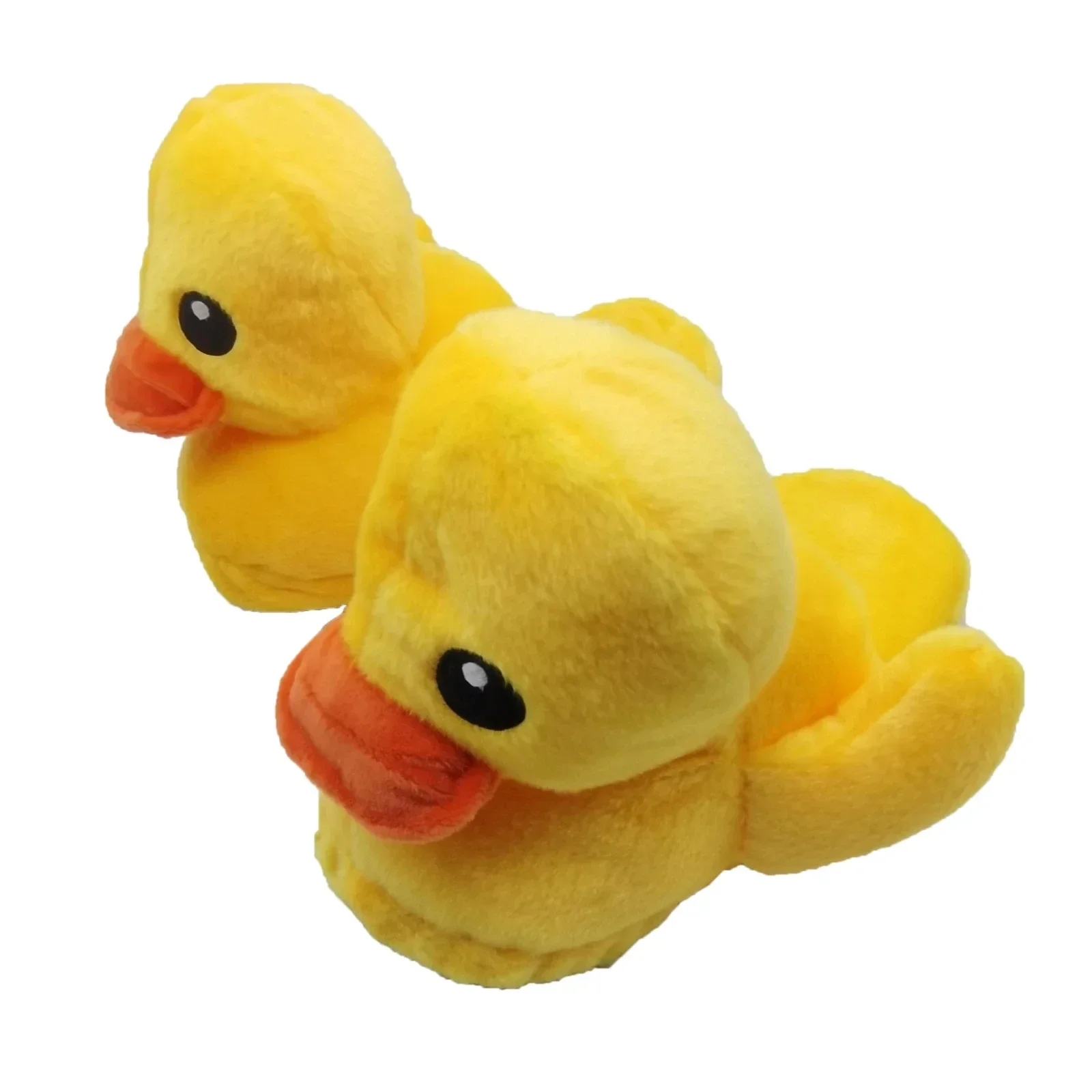 Women Creative Funny Cartoon Yellow Duck Slippers Lovely Plush Fuzzy Slippers Cute Plush Doll Home Bedroom Slides Warm Shoes