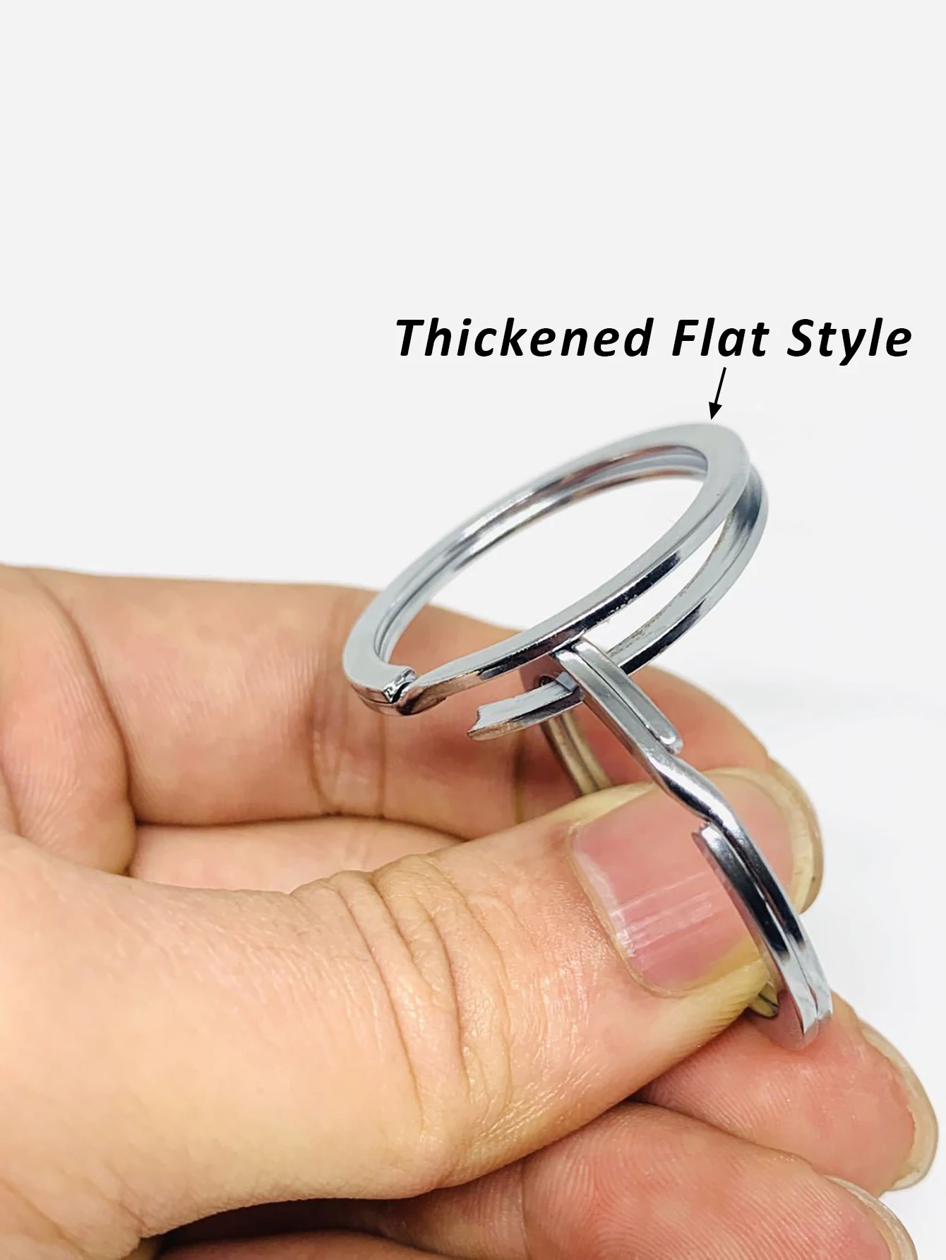 10Pcs Heart/Plum Blossom/Oval Shape Metal Key Rings Split Keychains DIY Jewelry Craft Supplies Bulk Pack for Accessory Making