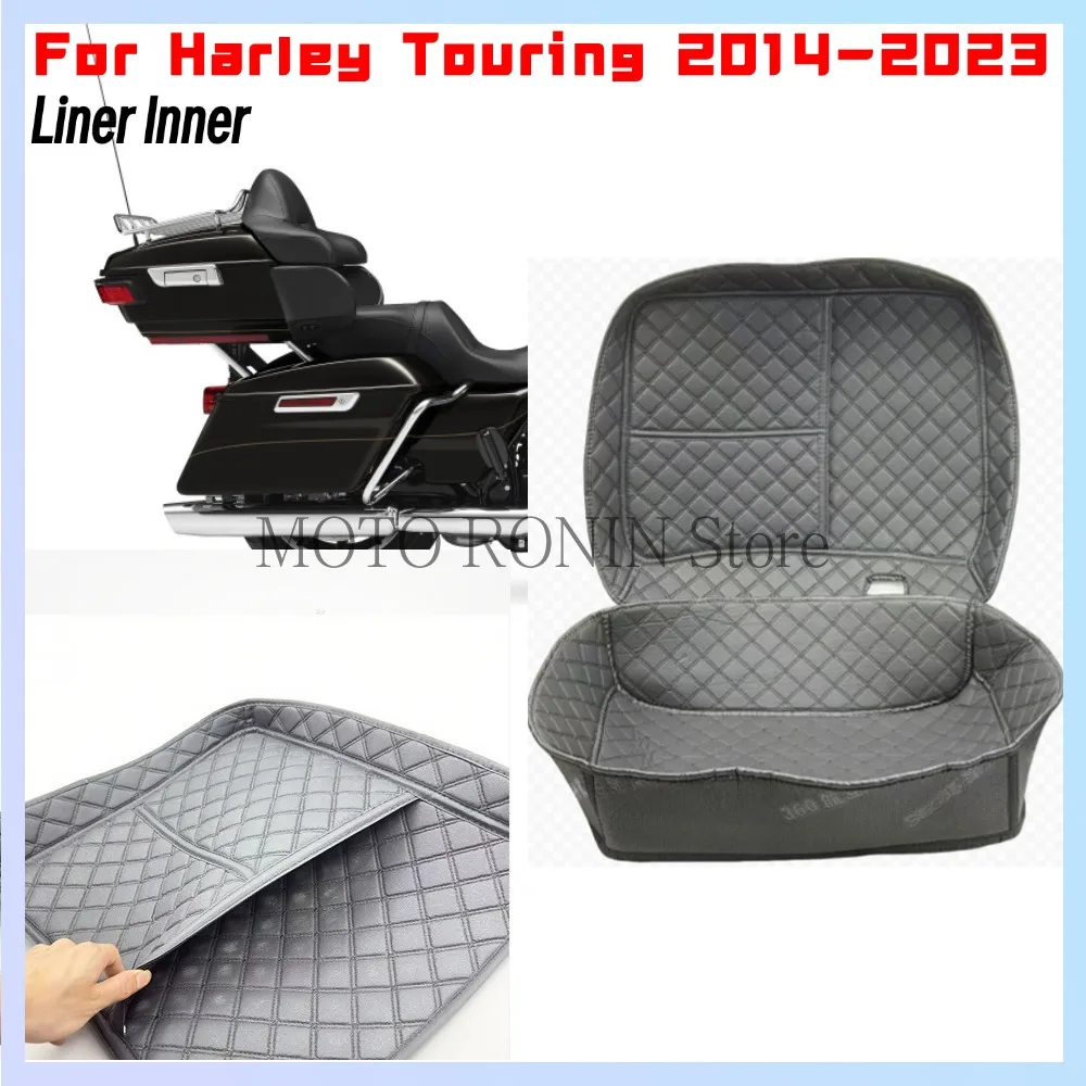 Moto pour Harley Touring Road Electra Glide FLHR FLHT 14-23 Tour Pak coffre tapis intérieur sac doublure bagages sacs en cuir Pad