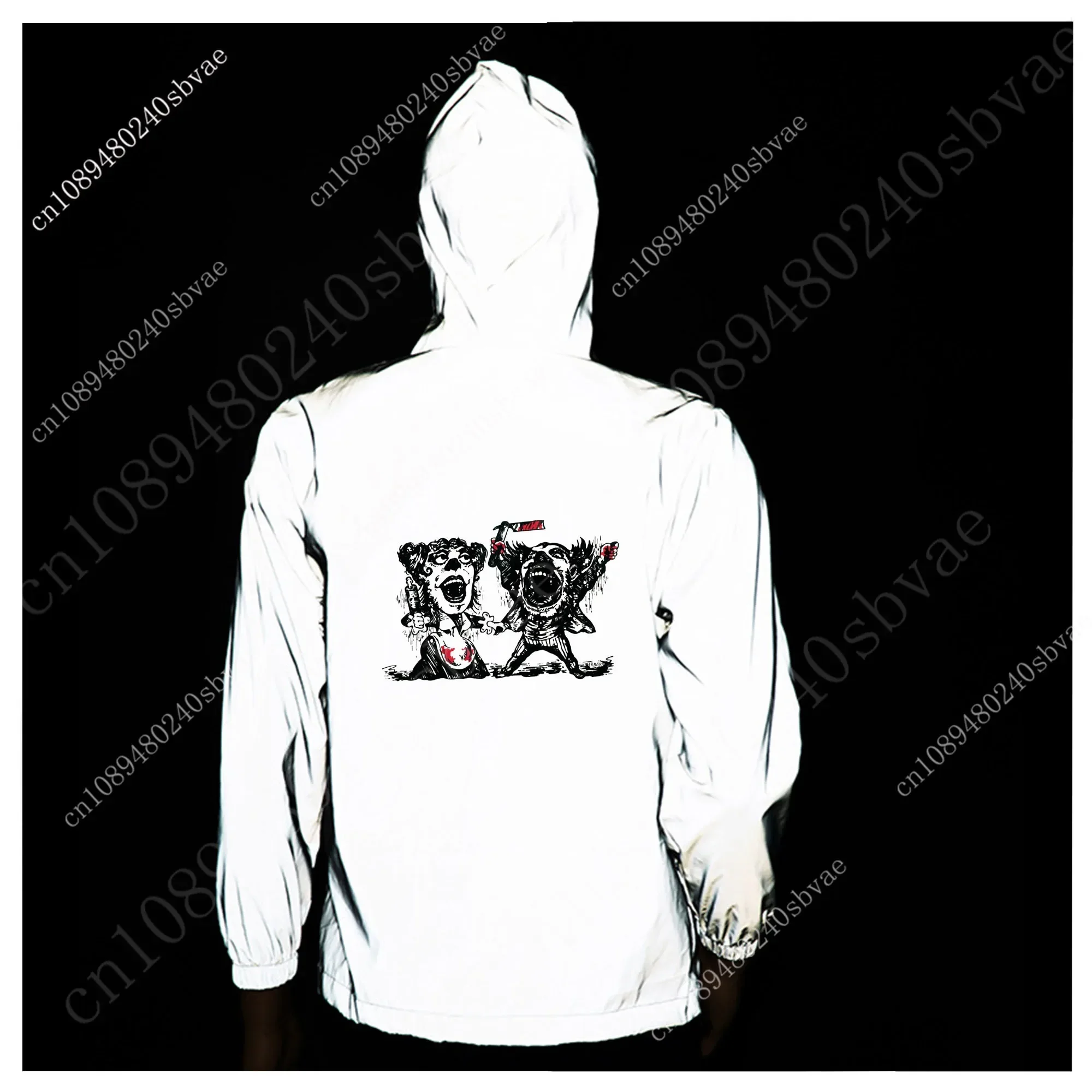 Sweeney Todd The Demon Barber of Fleet Street Reflective Jacket Mens Womens Coat Hooded Windbreaker Jackets Customized Hoodie
