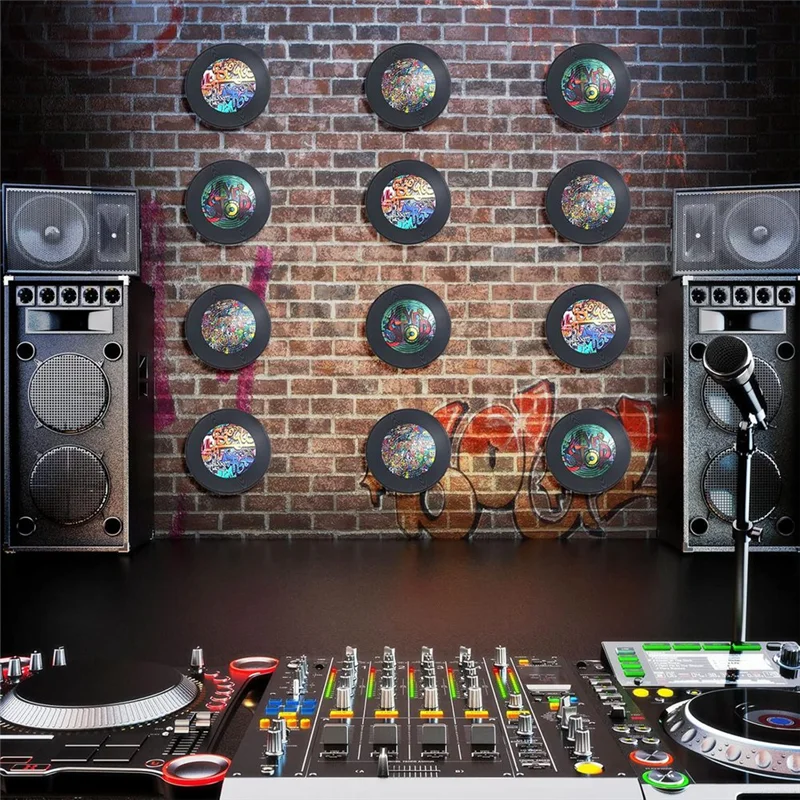 

A84E-виниловые пластинки, украшения, 12 дюймов, 12 шт., простые пластинки, поддельные для настенного дисплея, эстетические для домашней студийной комнаты