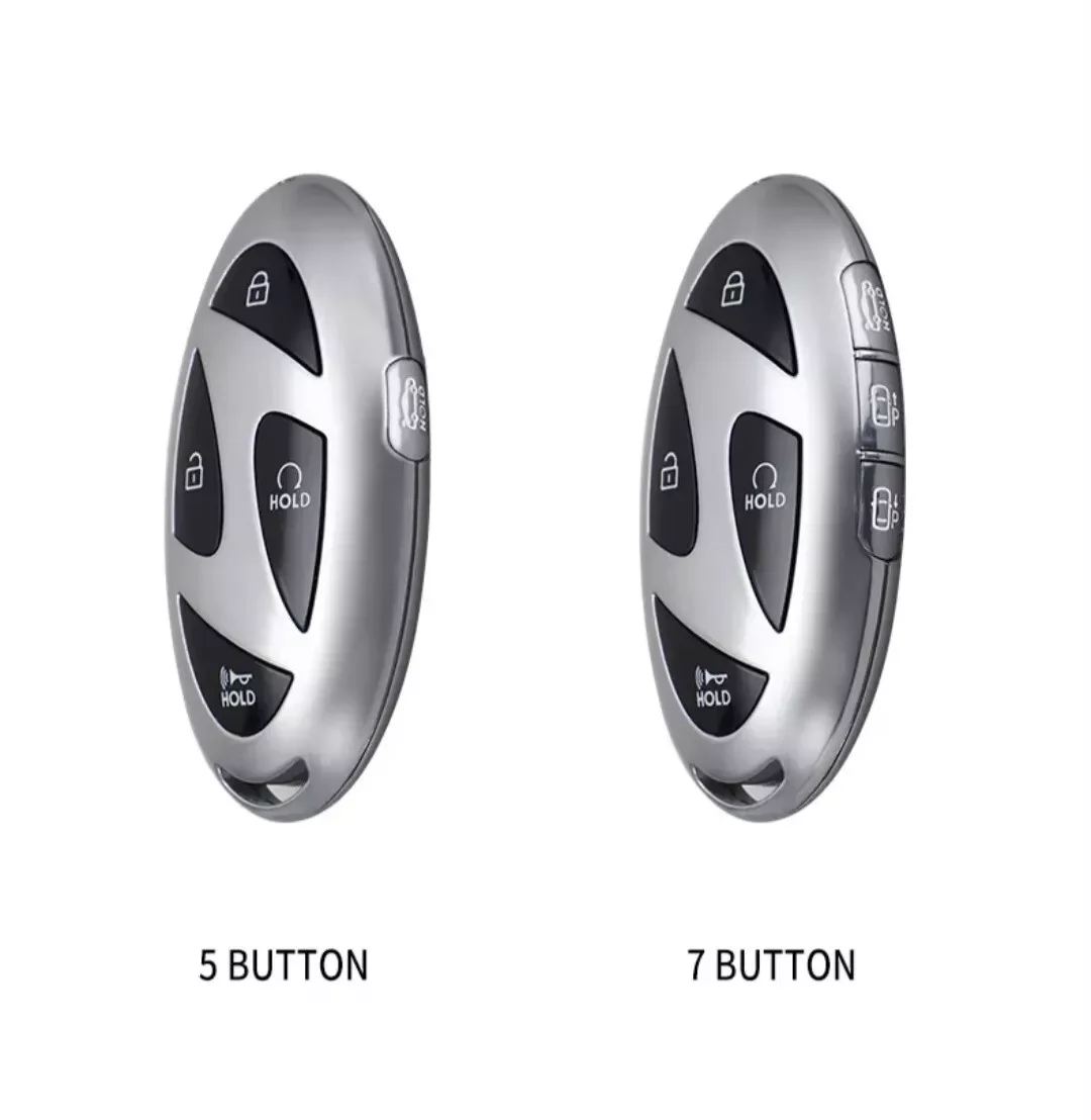 1Pc Silicone Car Key Cover Protector Shell For Hyundai IONIQ 6 Kona EV Tucson 5 & 7 Button Fob Case 9 Key Car Parts Accessories