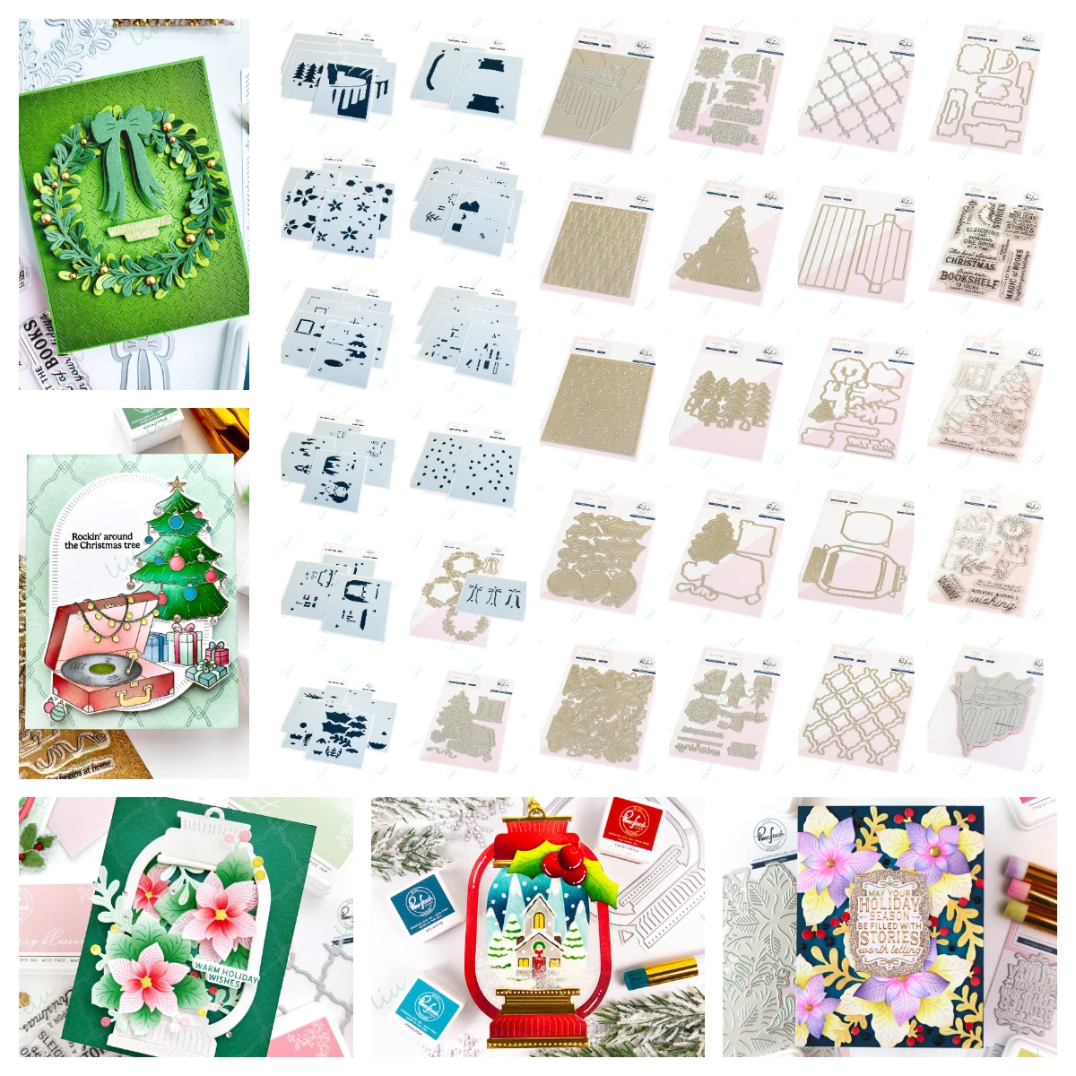

2025 August New Christmas Tree of Tales Lantern Landscapes Metal Cutting Dies Stamps and Stencils Hot Foil for DIY Photo Album