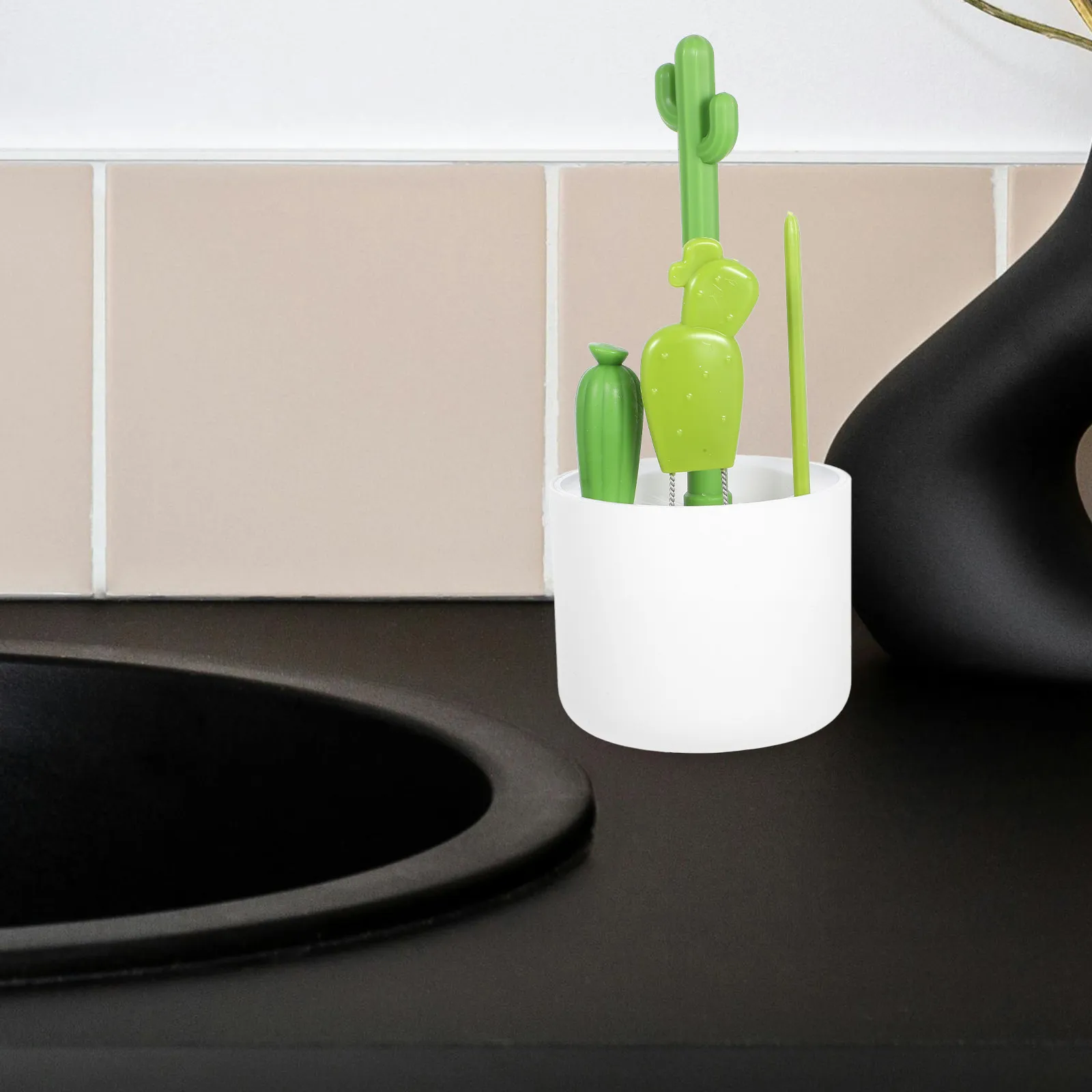 1Set Multi Function Lid Cleaning Brush Set Household Groove Cleaner for Cup Bottle Caps Tight Corners Efficient Daily Cleaning