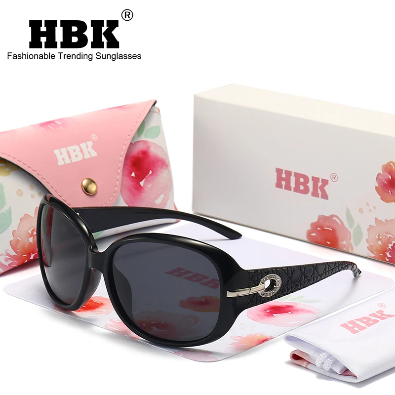 

HBK Cat Eye Woman Sunglasses 2022 Polarized Oversized Ladies Vintage Brand Designer Sun Glasses Driving Gafas De Sol Mujer UV400