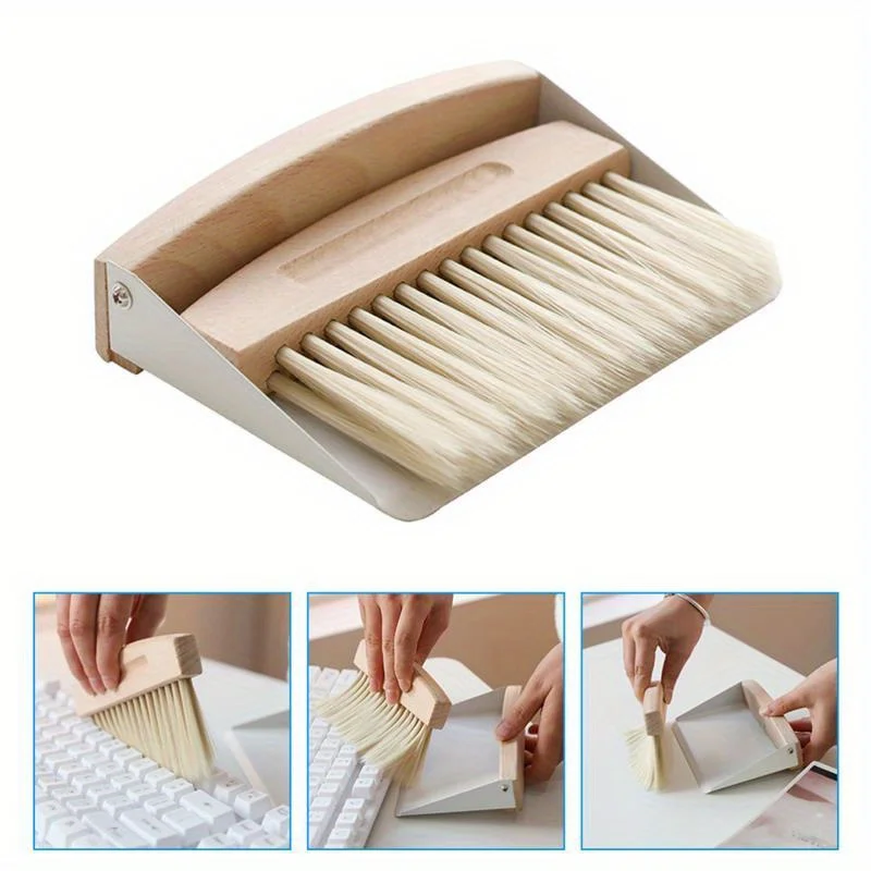 

Portable Broom and Dustpan Set Handle Nylon Bristles for Gap Kitchen Home Furniture Cleaning Car Sweeping Tools