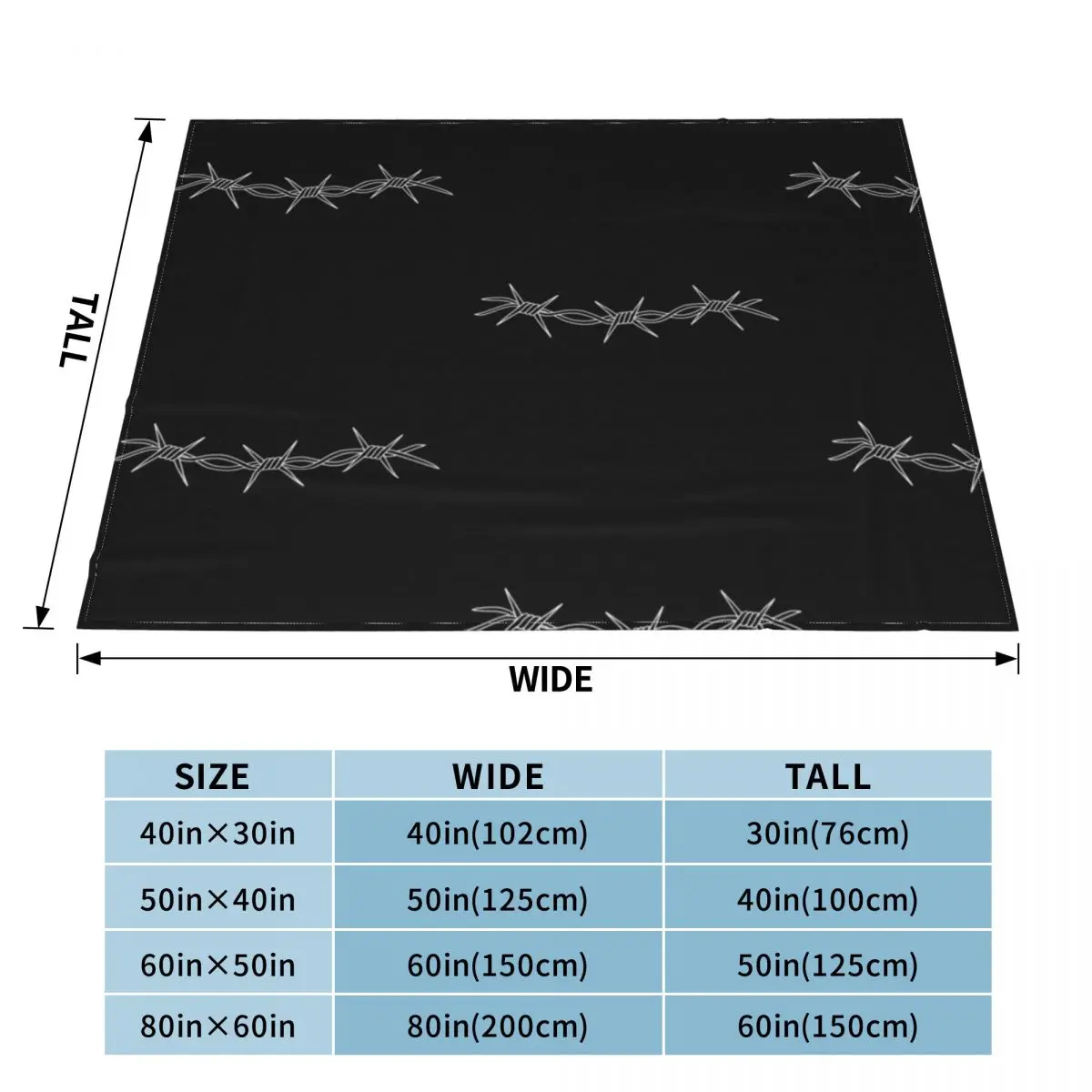 Barbed wire Throw Blanket Heavy Blanket Cute Blanket Warm Blanket