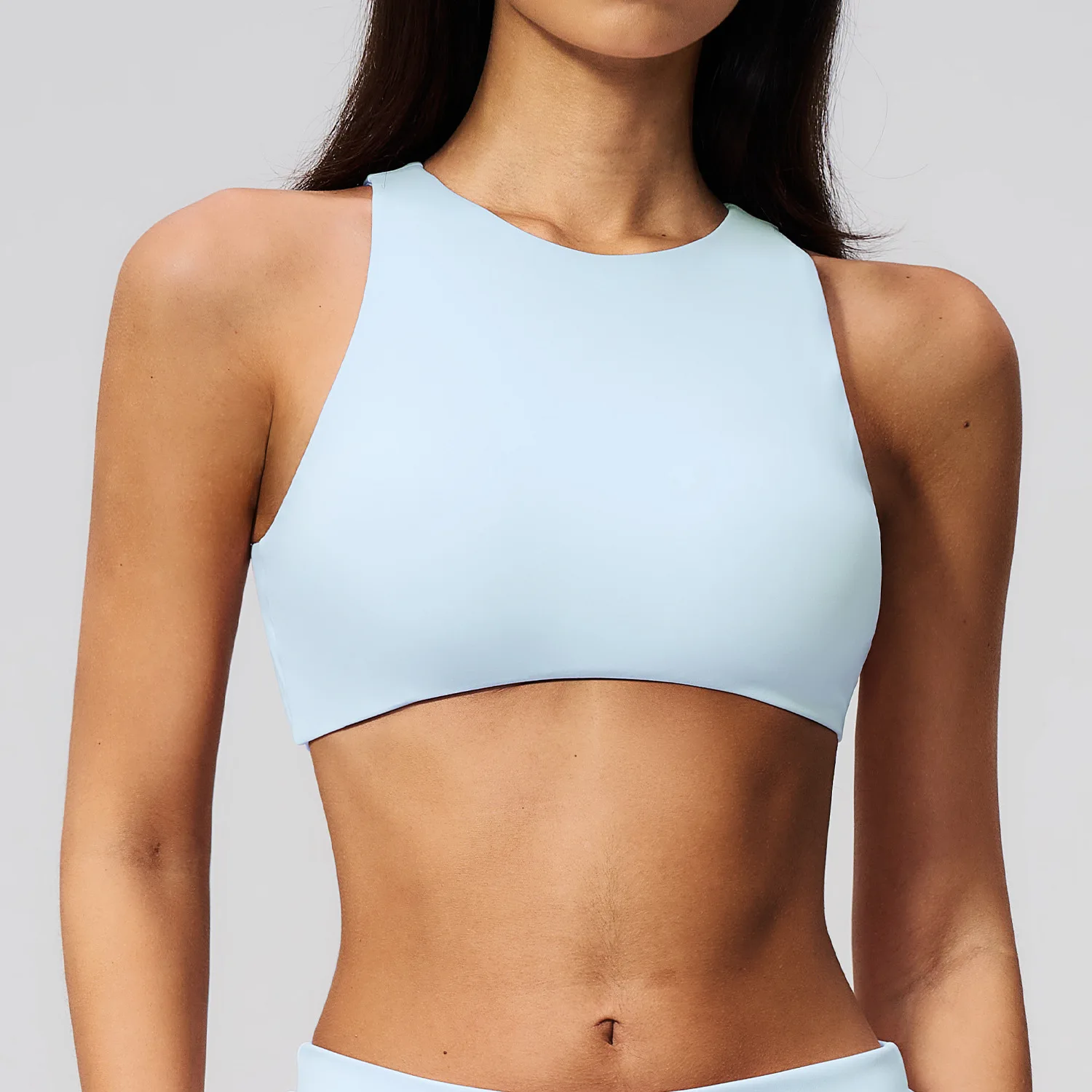 JUREN Sports Bra Women Hollow Out Back Shock-absorbing Push Up Tank Top Quick Drying Solid Color Fitness Running Yoga Underwear