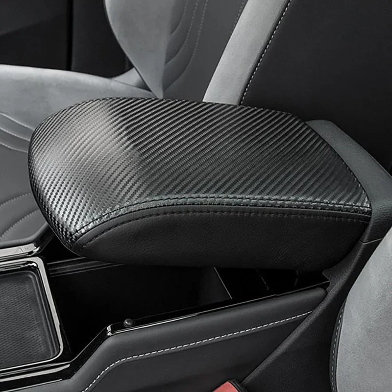 ل Volkswagen VW ID.4 Crozz ID.4X ID 4 Crozz 2023 2022 2021 مسند ذراع السيارة غطاء وحدة التحكم وسادة دعم صندوق علوي ماتي حصيرة #3