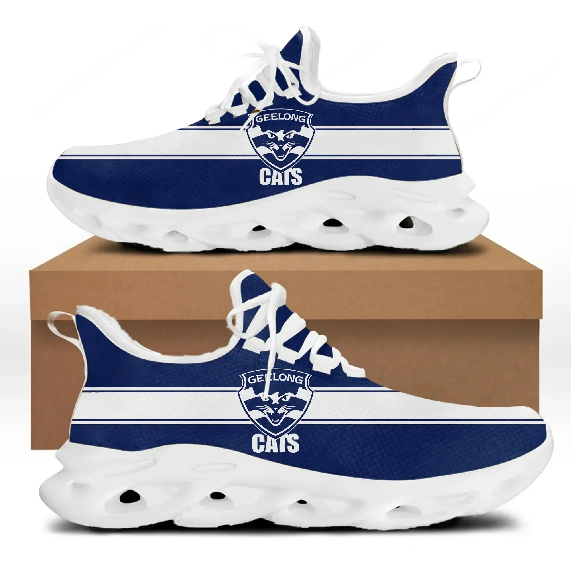 

Geelong Cats Australian Football Flats Sneakers Mens Womens Sports Running Shoes High Quality DIY Sneaker customization Shoe