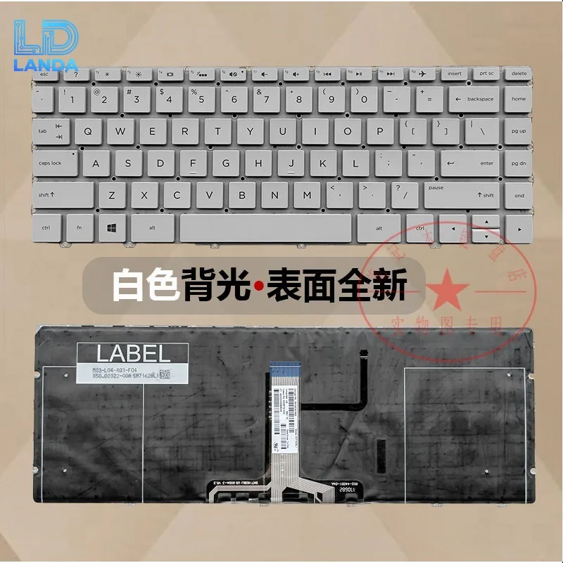 Replacement Keyboard for 13-AF af031ng af002/003tu/004TU Laptop, Durable Full-size Keyboard with Responsive Keys, Easy Installat