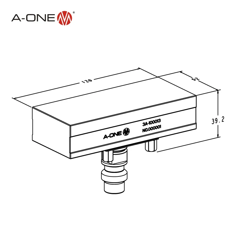 A-ONE CNC Zero Point Gauge 3A-100013 for CNC Machine Tools for Precision Machining for CNC Workholding for Milling Machines