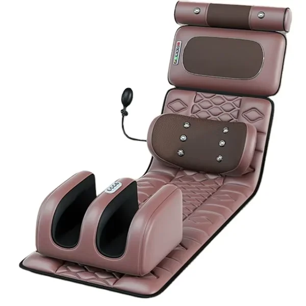مرتبة تدليك كهربائية لتقويم العظام لكامل الجسم من Good Sellers بحجم قياسي مع حصيرة سرير تعمل بوظيفة الاهتزاز والتدفئة #1