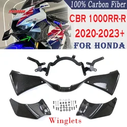 Accessories For Honda CBR1000RRR CBR1000RR-R SP 2021 2022 2023 Pure Carbon Fiber Aerodynamic Wing Spoilers Deflector Winglets