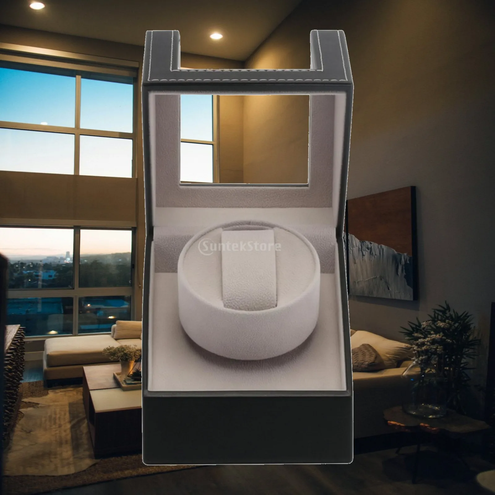 Automatic Watch Winder Elegant Watch Winder with Clear Window Box Luxurious Quiet for Travelers, Travel, Nightstand