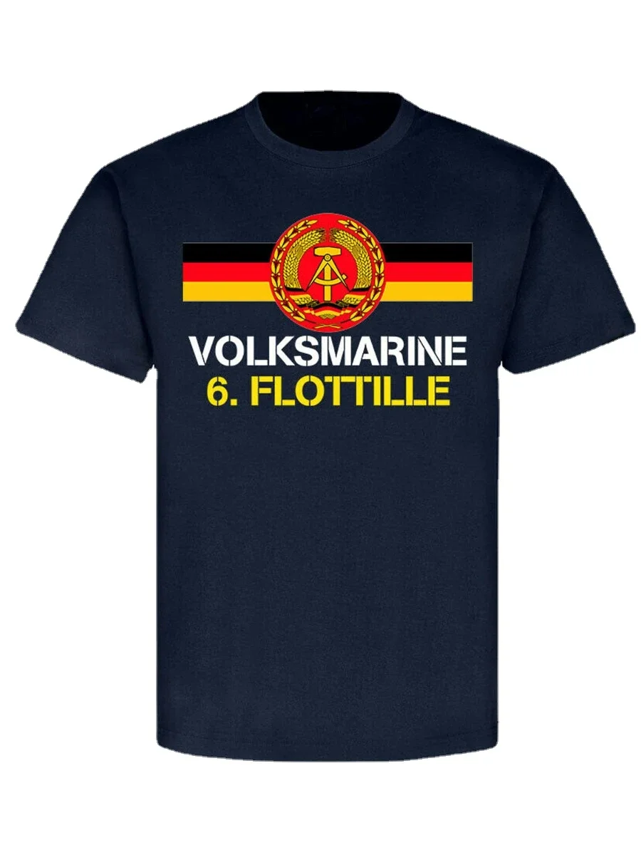 Germany Volksmarine 6 Flottille. GDR Naval Folk 6 Flotilla T-Shirt. Summer Cotton O-Neck Short Sleeve Mens T Shirt  Size S-3XL