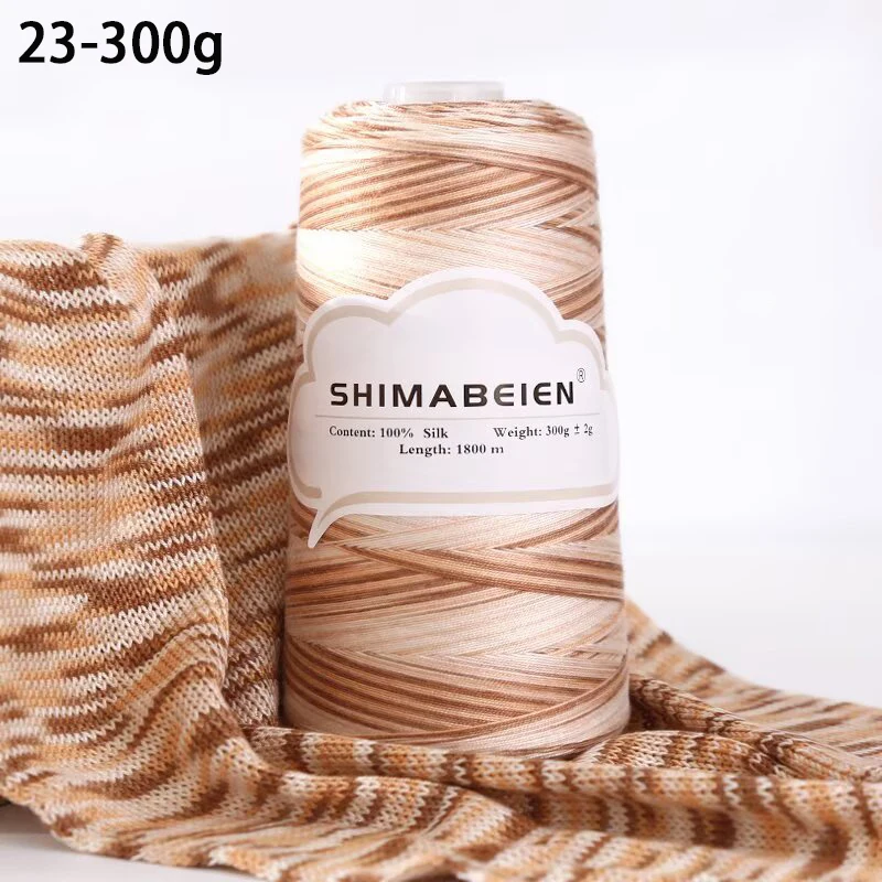 300g, Große Spule Seiden-Spitzengarn, Hochwertiges Komfortables Spitzengarn zum Stricken und Häkeln von Westen, Schals, Pullovern und Handarbeiten. Frühlings- und Sommer-Spitzengarn, weich, 300g