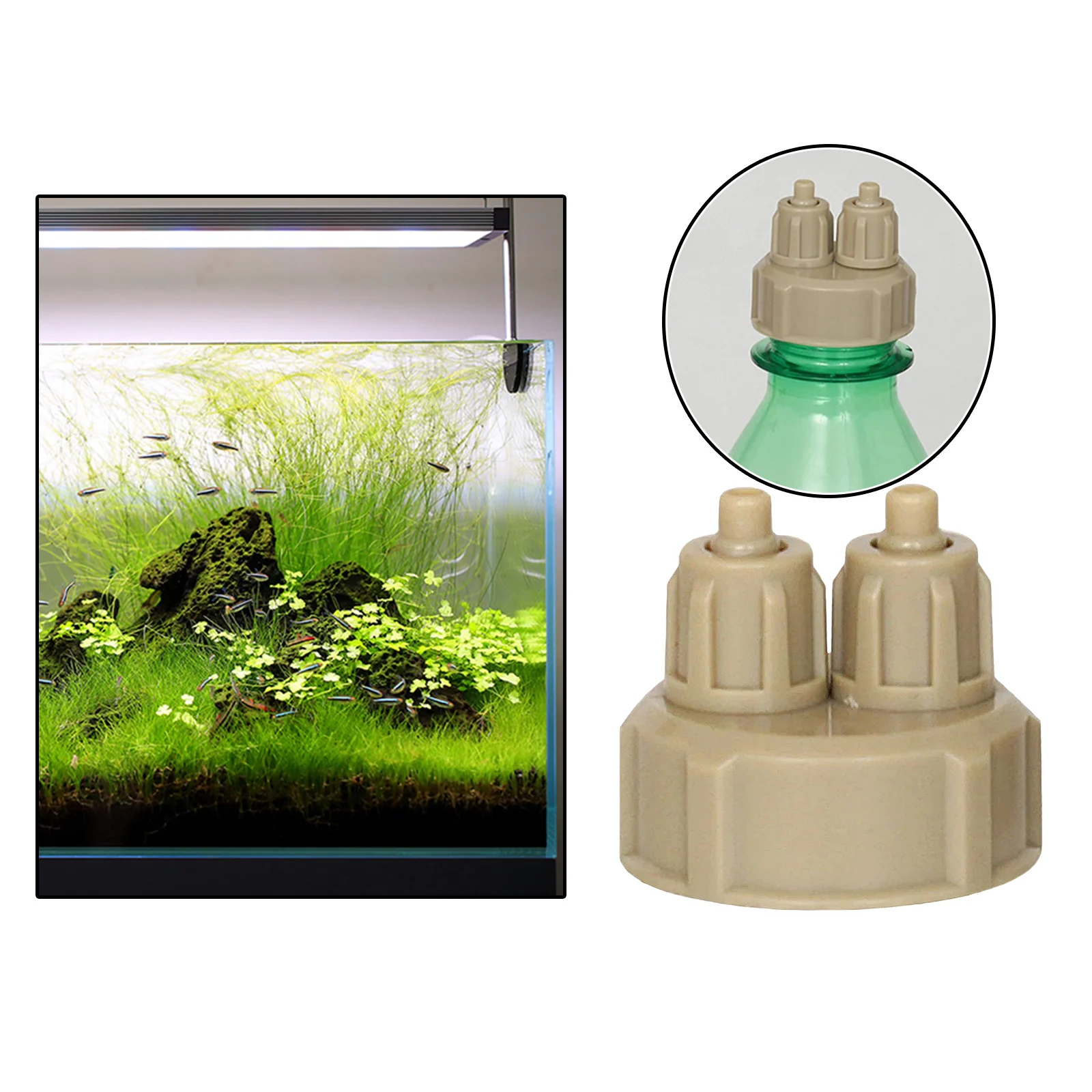 4x Aquarium Plants Fish 2 Bottle Caps, Quick , DIY Dioxide Reactor Hats Part, Aquariums Accessories