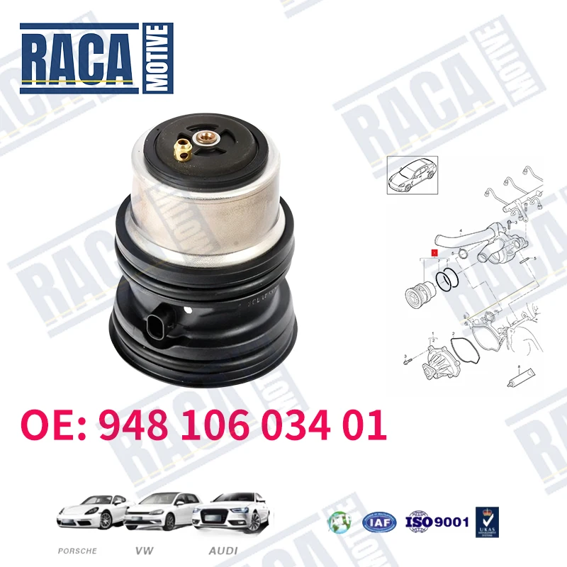 For Porsche Panamera 970 Cayenne92A Macan95B Engine Coolant Thermostat with Seal 94810603400 94810603401 94810603402 94810603403