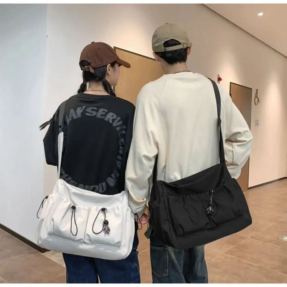 Nylon Work Style Crossbody Bag Fashion Solid Color Literary Youth Shoulder Bag Single Shoulder Bag Casual Student Messenger Bag